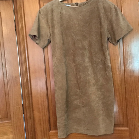 bagatelle Dresses & Skirts - Margaret Godfrey suede tan dress Bagatelle size 6